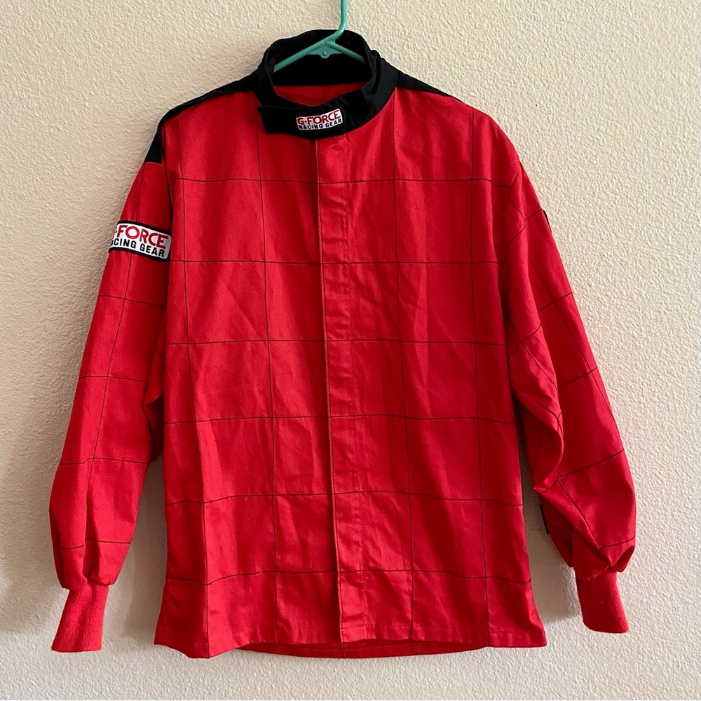Jacket - G Force Auto Racing - Red  SFI 3-2A/1 ~ Med ~ Fire Retardant (FR) - VGC